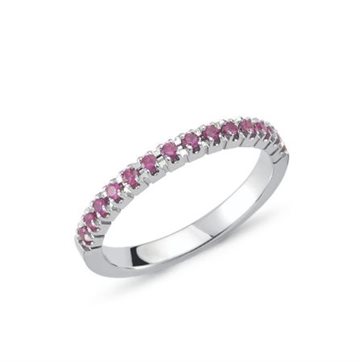 Nuran - 14kt guld Perá ring Pink Safir str. 55